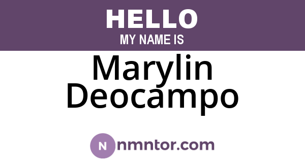 Marylin Deocampo