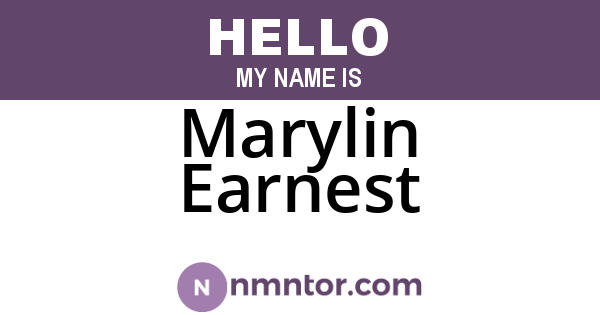 Marylin Earnest
