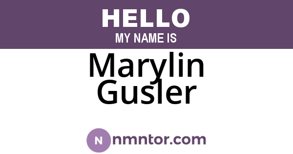 Marylin Gusler