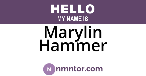 Marylin Hammer