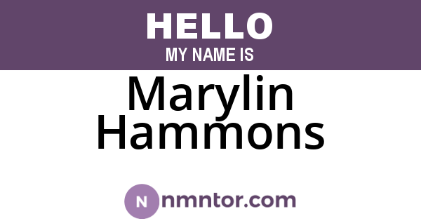 Marylin Hammons