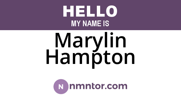 Marylin Hampton