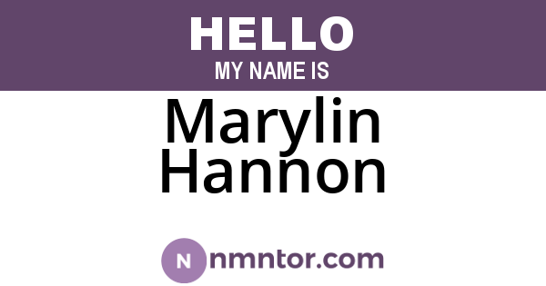Marylin Hannon