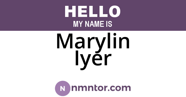 Marylin Iyer