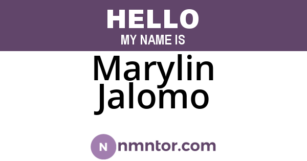 Marylin Jalomo