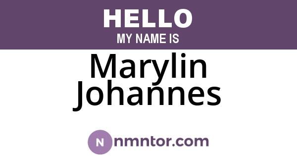 Marylin Johannes
