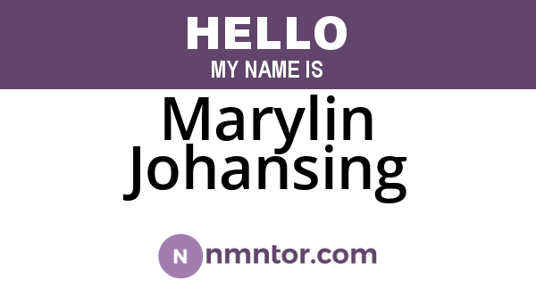 Marylin Johansing