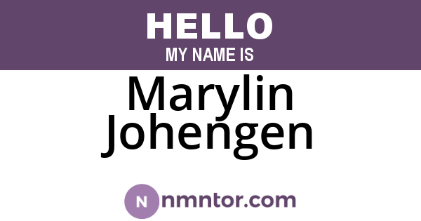 Marylin Johengen