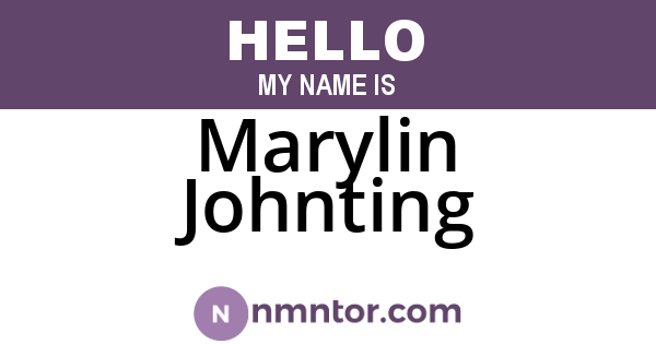 Marylin Johnting
