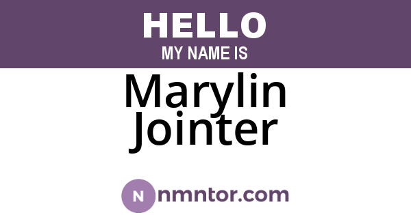 Marylin Jointer