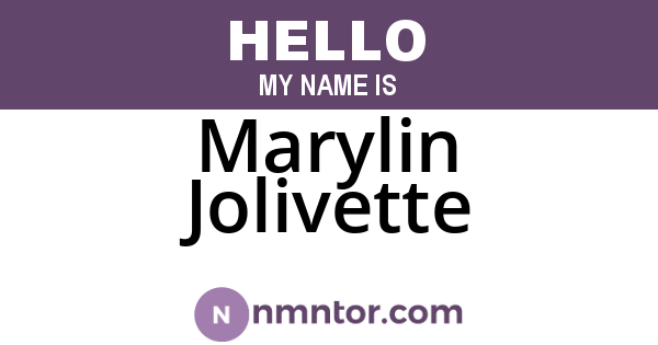 Marylin Jolivette