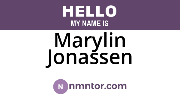 Marylin Jonassen