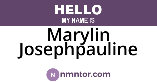 Marylin Josephpauline