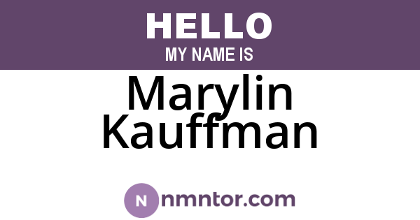 Marylin Kauffman
