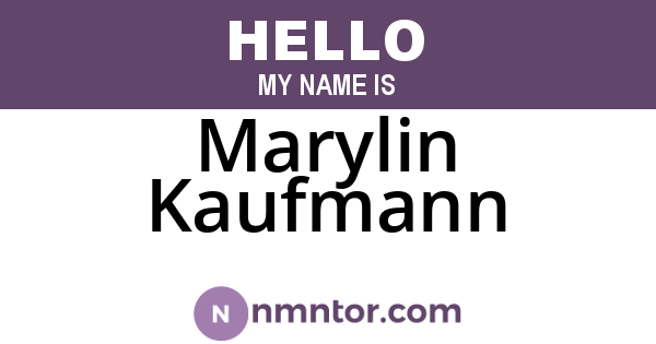 Marylin Kaufmann