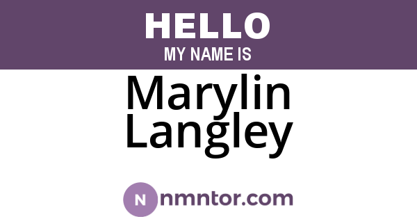 Marylin Langley