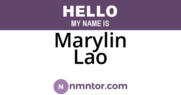 Marylin Lao