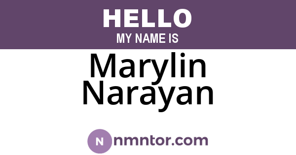 Marylin Narayan