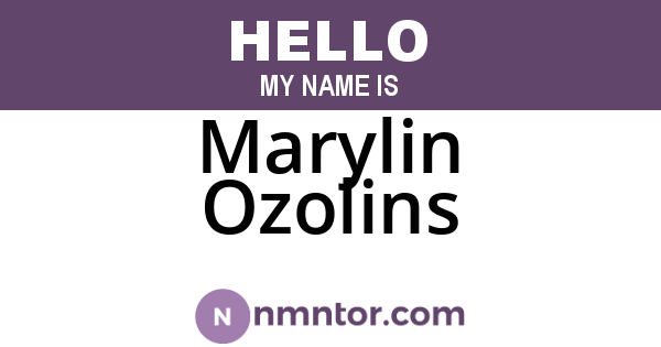 Marylin Ozolins