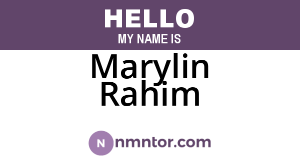 Marylin Rahim
