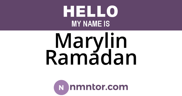 Marylin Ramadan
