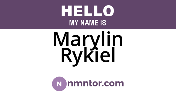 Marylin Rykiel