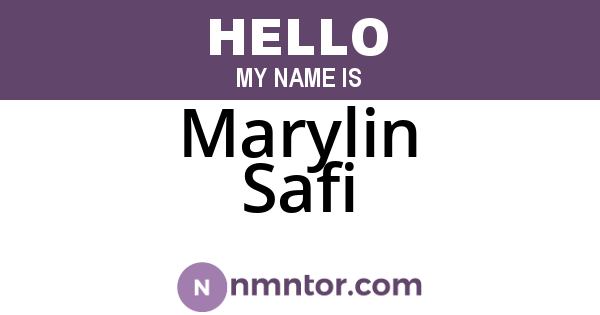 Marylin Safi