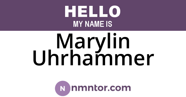 Marylin Uhrhammer