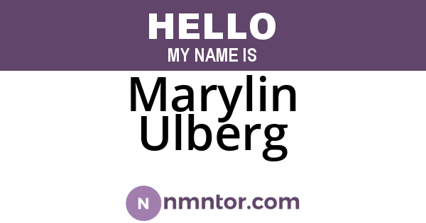 Marylin Ulberg