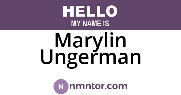 Marylin Ungerman