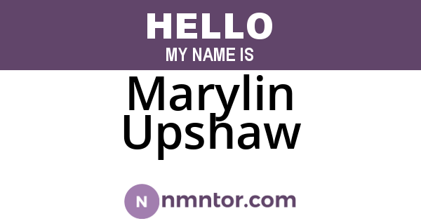 Marylin Upshaw