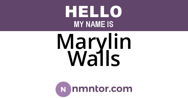 Marylin Walls