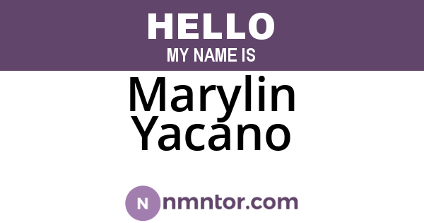Marylin Yacano