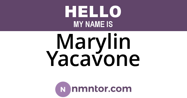 Marylin Yacavone
