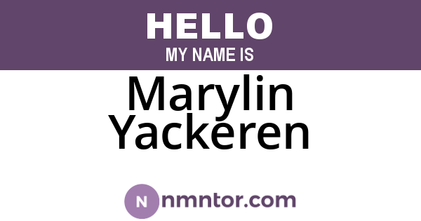 Marylin Yackeren