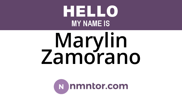 Marylin Zamorano