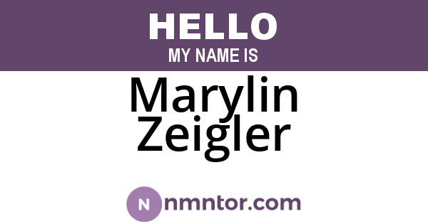 Marylin Zeigler