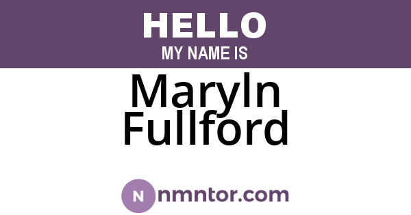 Maryln Fullford