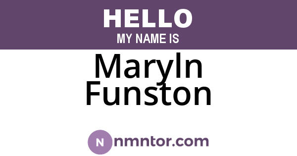 Maryln Funston