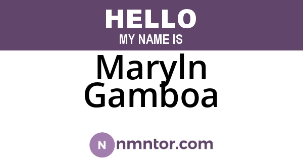 Maryln Gamboa