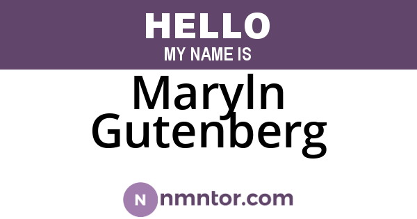 Maryln Gutenberg