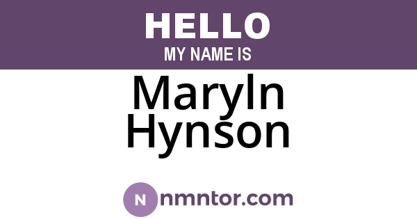 Maryln Hynson