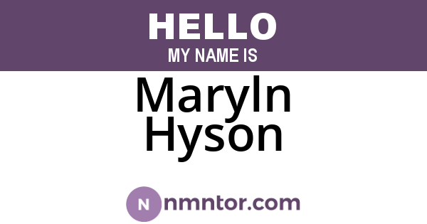 Maryln Hyson