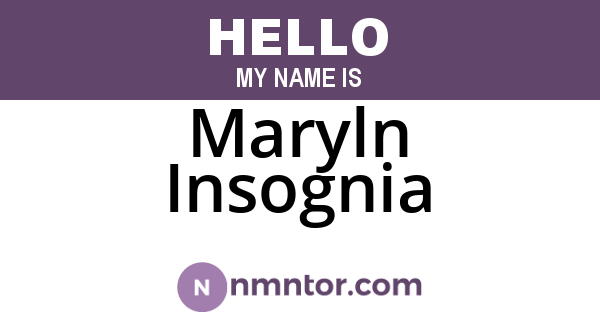 Maryln Insognia