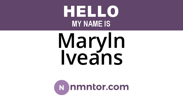 Maryln Iveans