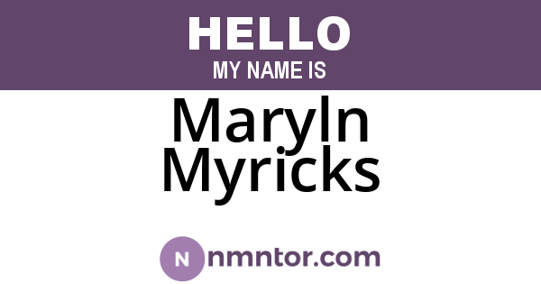 Maryln Myricks