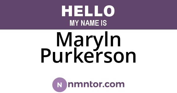 Maryln Purkerson