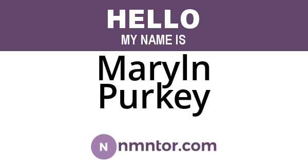 Maryln Purkey