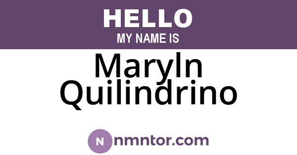 Maryln Quilindrino