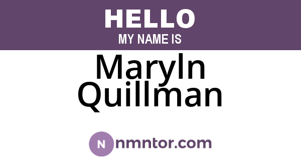 Maryln Quillman